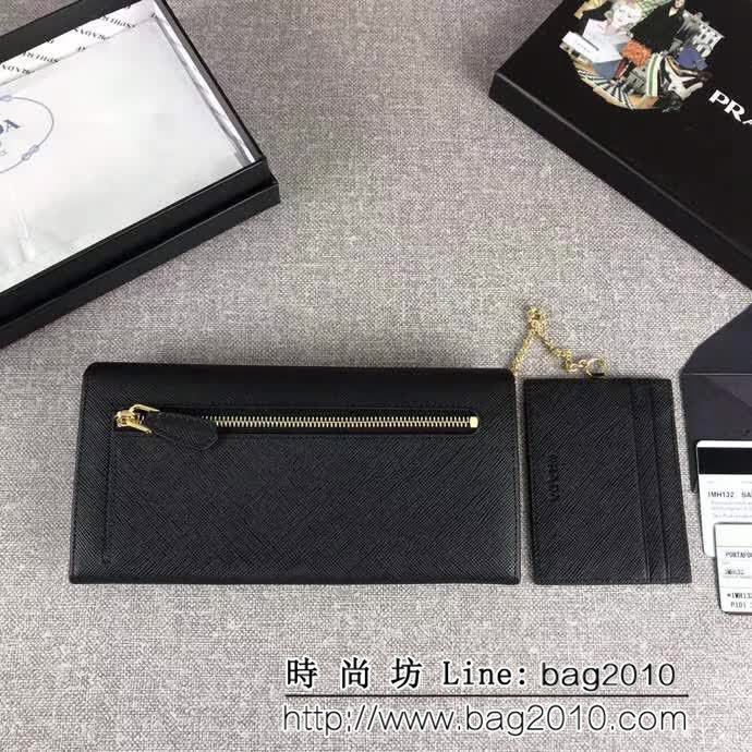 PRADA普拉達 官網同步 簡單時尚 新款女士翻蓋錢夾 1MH132 DD1009